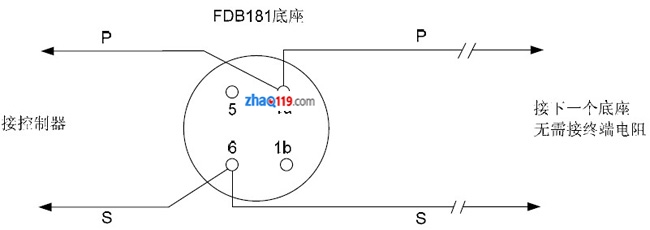 FDO181感烟火灾探测器的接线图