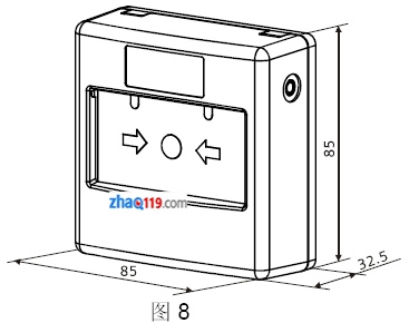 FDM230-CN手动火灾报警按钮外围尺寸